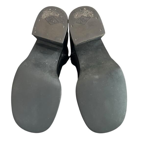 Frye Women’s Vintage Villager Zip Stitch Platform Ankle Boots Black Leather Sz 8 - Picture 8 of 11